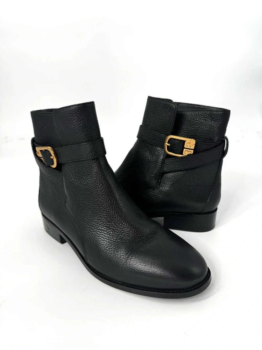 Tory Burch Brooke Bootie Black Tumbled Leather 9.5